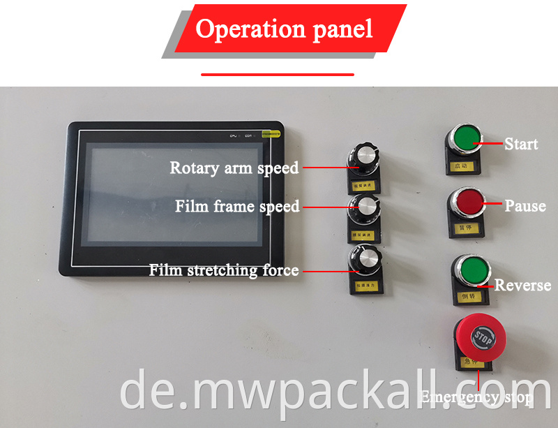 Intelligente vollautomatische Verpackungspalettenmaschine mit mechanischer Folienschneidefunktion